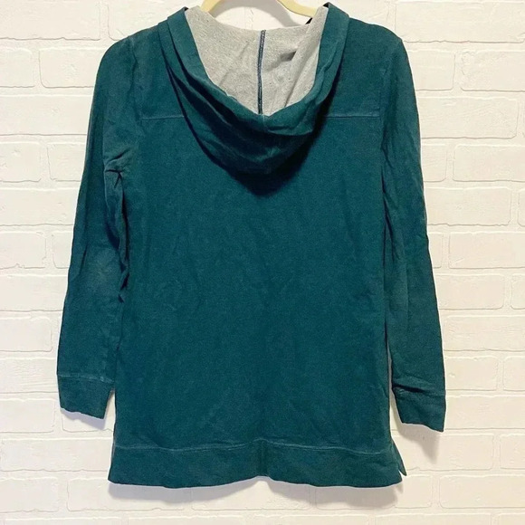 Cabi Womens Stretch Long Sleeve Pullover No Sweat Hoodie Teal Green Small - Picture 8 of 8